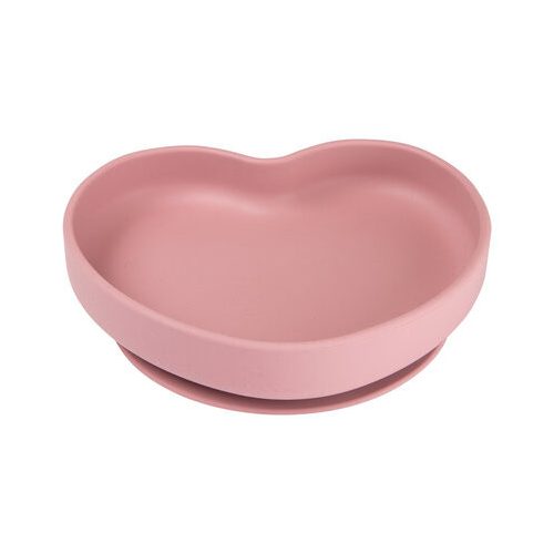 Canpol Szilikonos tányér tapadókoronggal HEART - Pink