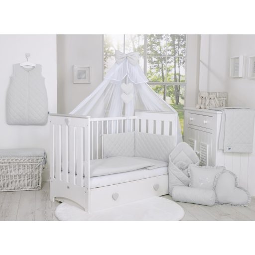 BabyLion Prémium Royal 5 részes ágyneműhuzat szett - Világos szürke