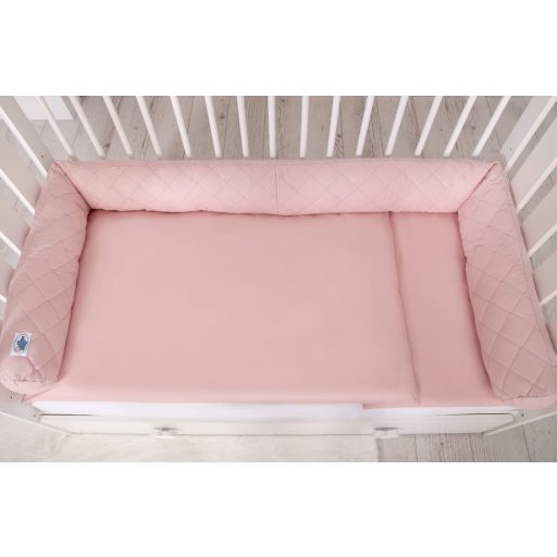 BabyLion Prémium Royal babafészek és rácsvédő - Pasztell rózsaszín