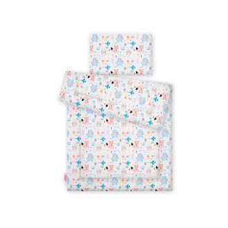   BabyLion Prémium 2 részes ágyneműszett (100x135) - Világoskék maci és barátai