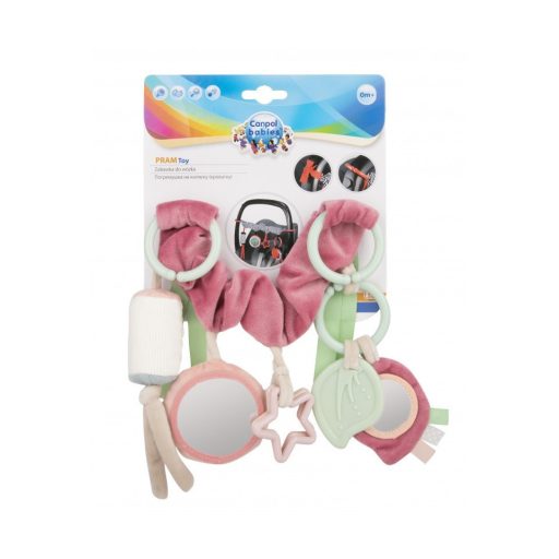 Canpol Babies Pastel Friends felakasztható plüss játék - Rózsaszín