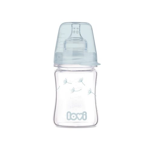 Lovi DiamondGlass Üvegből készült cumisüveg 150 ml (0h+) - Botanic