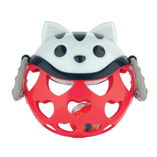 Canpol Babies Interaktív játék csörgővel - Piros cica