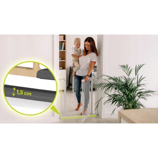 Lionelo Truus Slim biztonsági ajtórács - Grey Graphite (75-105 cm) 2 db toldóval!