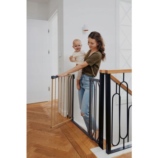 Lionelo Truus Slim biztonsági ajtórács - Grey Graphite (75-105 cm) 2 db toldóval!