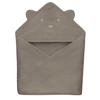   Lionelo Muslin pamut kapucnis törölköző - Beige Cappuccino