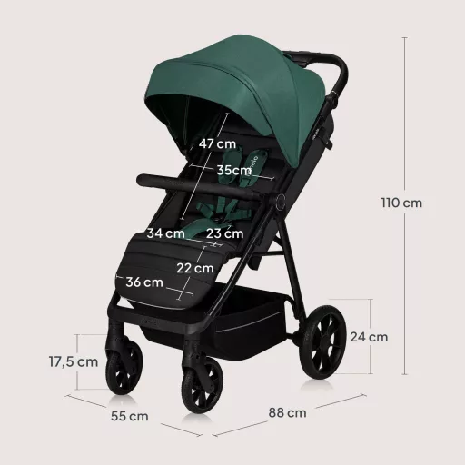 Lionelo Mira sport babakocsi - Green Emerald