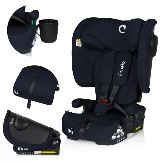 Lionelo Nelly I-Size ISOFIX összecsukható gyermekülés (76-150cm) - Blue Navy