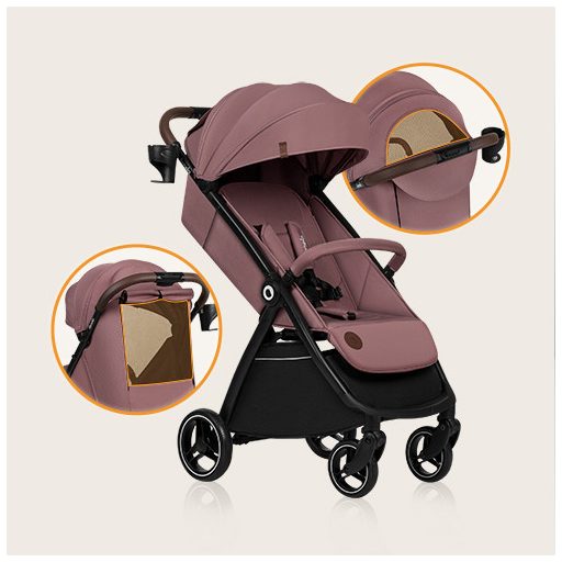 Lionelo Ingrid sport babakocsi - Pink Mauve