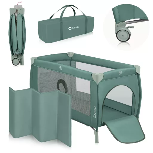 Lionelo Stefi Plus kétszintes utazóágy - Green Olive