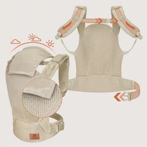 Lionelo Margareet Air csatos hordozó - Beige