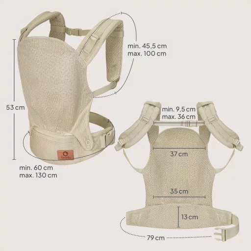 Lionelo Margareet Air csatos hordozó - Beige