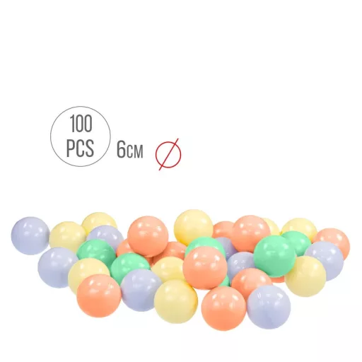 Mochtoys 6cm-es100 db-os labda zsákban pasztell színekben