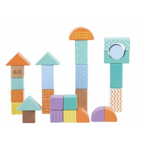Sun Baby Fa építőkockák (60 db-os készlet) - Autós állatok