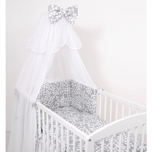 BabyLion Prémium 5 részes ágyneműhuzat szett - Szürke buborékok