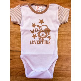   LP Rövid ujjú pamut filmnyomott body (86) - Bézs - wild adventure