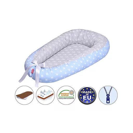 Scamp Babafészek - Kifordíható! - Szürke-Kék - Elefántok és Csillagok