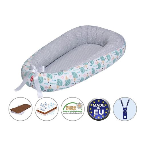 Scamp Babafészek - Kifordíható! - Szürke-Fehér - Pöttyök és Sünik