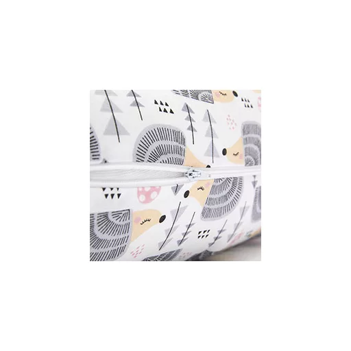 Scamp Szoptatós párna - Fehér alapon szürke sünik