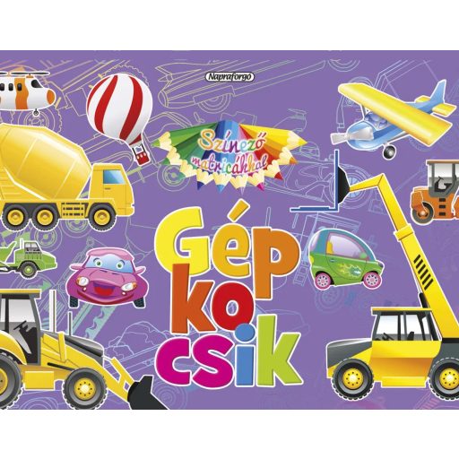 Napraforgó Színező matricákkal - Gépkocsik