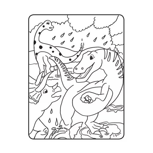 Napraforgó Dinós színező