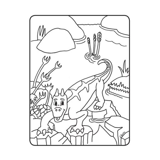 Napraforgó Dinós színező