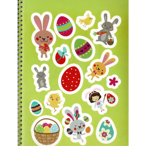 Napraforgó Itt a húsvét - Színező matricákkal és filctollal