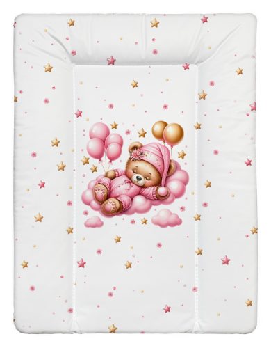 BabyLion Puha pelenkázó lap 50x70 cm - Rózsaszín alvó maci