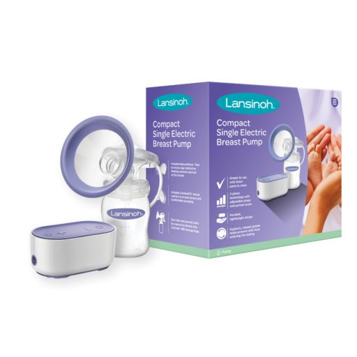 Lansinoh 2 fázisú kompakt elektromos mellszívó + szoptatópárnával szettben