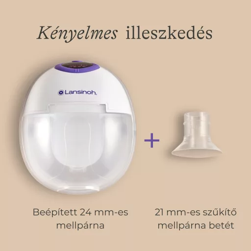 Lansinoh Single hordható mellszívó 4 fázisú, egyes + Lansinoh anyatejtároló zacskó 25 db szett