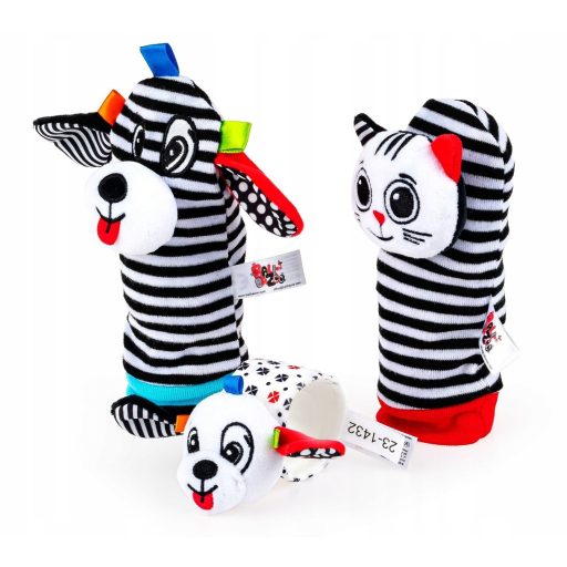 Bali Bazoo Csukló és Zokni csörgő szett - Kutyus és cica