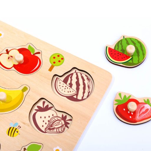 Tooky Toys Fa Puzzle fogantyús 11db-os - Gyümölcsös