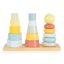 Tooky Toy Piramis toronyépítő montessori fa játék 17db-os 