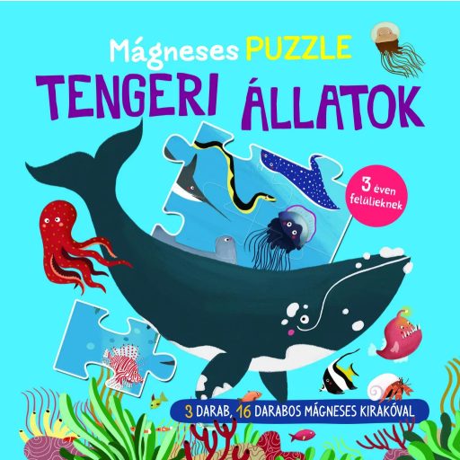 Napraforgó Mágneses puzzle - Tengeri állatok