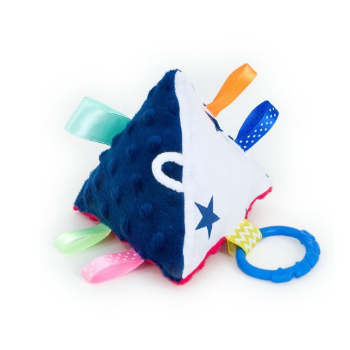 MTT Piramis plüss játék - Sötétkék-fehér