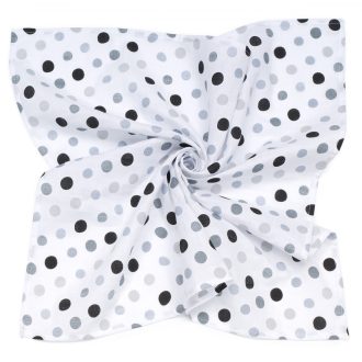  MTT Nagy textil pelenka (120x120) - Fehér alapon fekete és szürke pöttyök