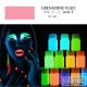 UV fényben világító fluoreszkáló akril festék - "Grenadine" - 12ml, OEM
