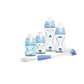   Nuvita cumisüveg szett + Mimic cumisüveg mosó kefe - Blue - 10051