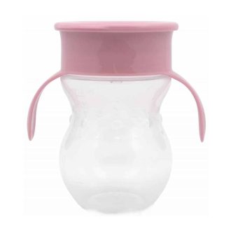 Baby Care 360 itatópohár fogantyúval - pink