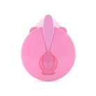 Baby care etető tál + kanál - pink