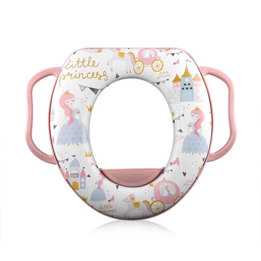 Lorelli párnázott WC szűkítő fogantyúval - Pink Princess