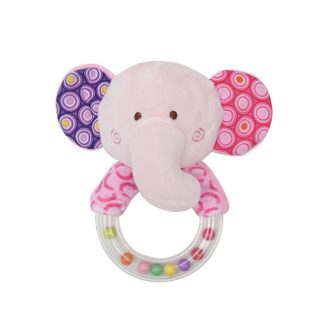 Lorelli Toys Plüss csörgő - Pink elefánt
