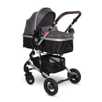   Lorelli Alba multifunkciós babakocsi + adapter - Premium Steel Grey
