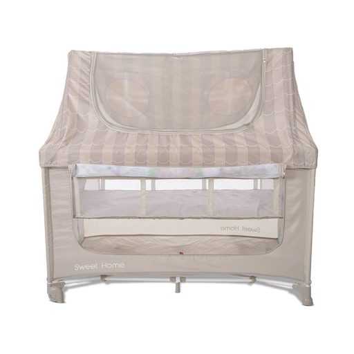 Lorelli Sweet Home 2, multifunkciós utazóágy tetővel - Beige