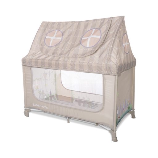 Lorelli Sweet Home 2, multifunkciós utazóágy tetővel - Beige