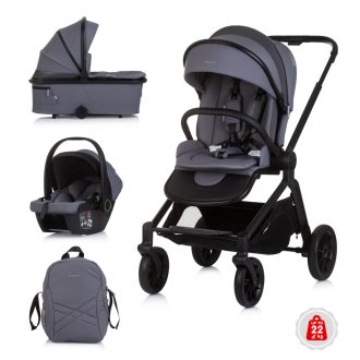   Chipolino Magnum 3az1-ben multifunkciós babakocsi - Anthracite