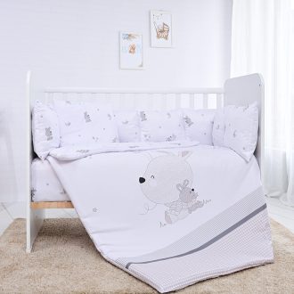   Lorelli Lilly ágynemű garnitúra 60x120 - Little Rabbits Grey
