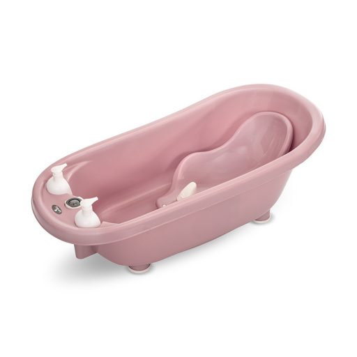 Lorelli kád leeresztő dugóval, babatartóval 88 cm - Nordic Pink