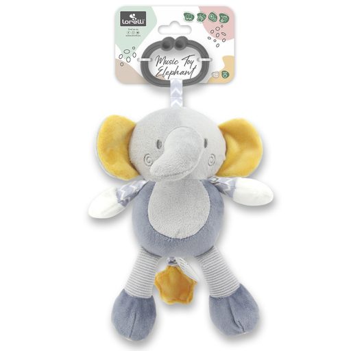 Lorelli Toys plüss zenélő játék - Szürke Elefánt