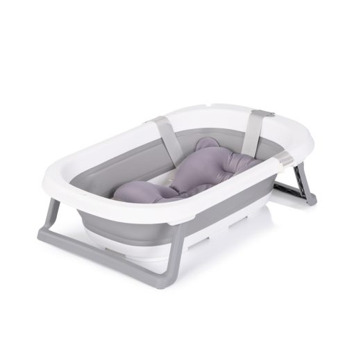 Chipolino Isla összecsukható kád hálós babatartóval 81 cm - Grey